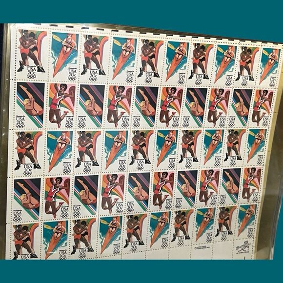 Vintage 1984 MNH Scott Los Angles Olympic MNH 20 C Sheet Stamps Scott #2082-85 - Picture 1 of 2